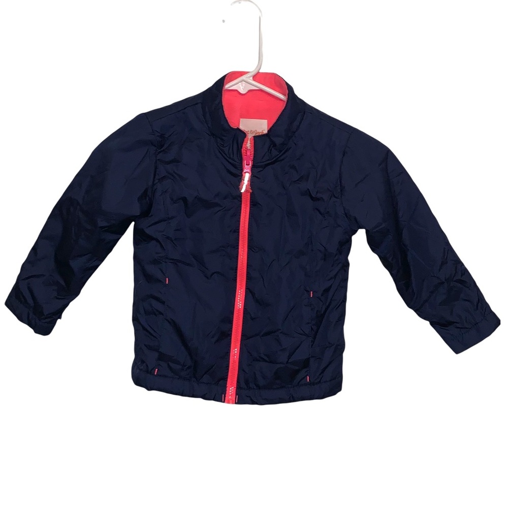 Cat & Jack Girls 4t Navy Blue Pink Jacket